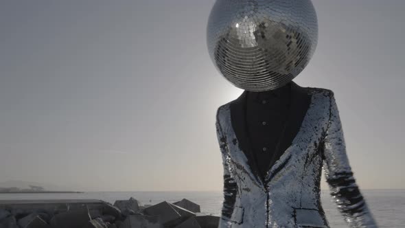 Mr Disco Ball Dancing By the Ocean