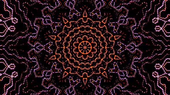 Bright abstract light governing red color, kaleidoscope