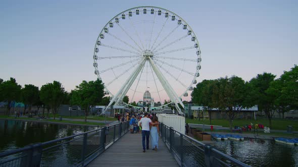 Evening View of The Ferris Wheel