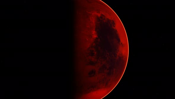 Red Planet Mars in the Starry Sky alt