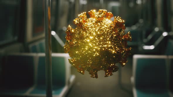 Coronavirus Covid-19 Epidemic in Subway Car