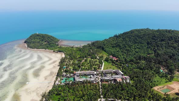 Beautiful high view of nature with sea ocean