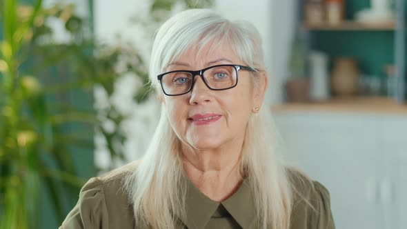 Portrait of a Happy Middleaged Mature Smiling Woman