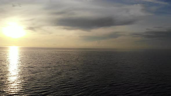 Beautiful high view of nature with sea ocean