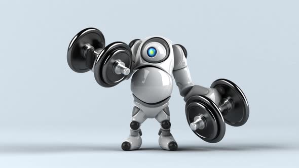 Fun big robot with weights alt