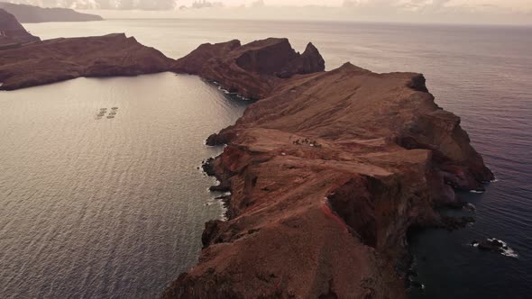 Aerial View of Ponta Sao Lourenco Madeira Portugal