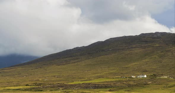 Time Lapse of Cloudy Mountains and Hills on Wild Atlantic Way in Ireland