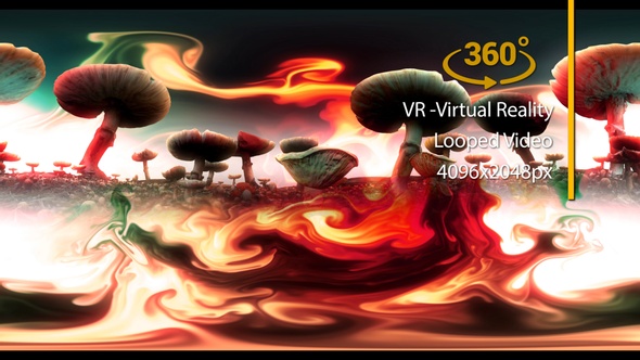 VR360 Abstract Mushroom Garden Virtual Reality 02