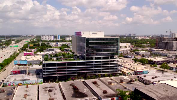 Aerial Footage 545wyn Wynwood Miami Office And Retail Building 4k 60fps