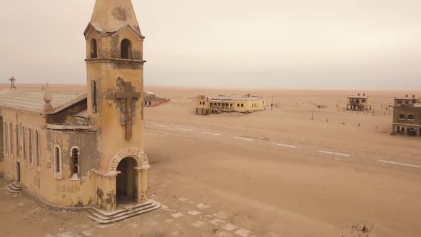 Aerial view of Ilha dos Tigres, Angola