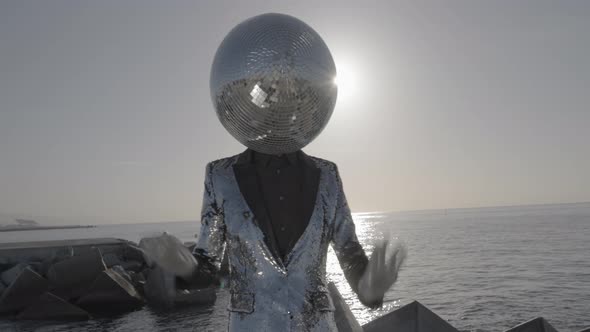 Mr Disco Ball Dancing By the Ocean