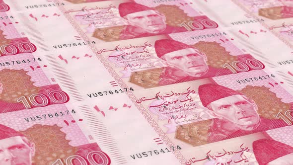 One Hundred Rupee Note Bill Pakistan Infinite Loop 4K Resolution