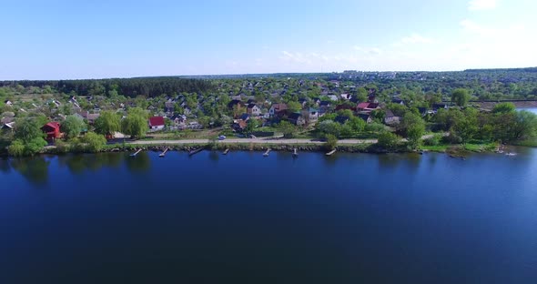 Small Village with Pond