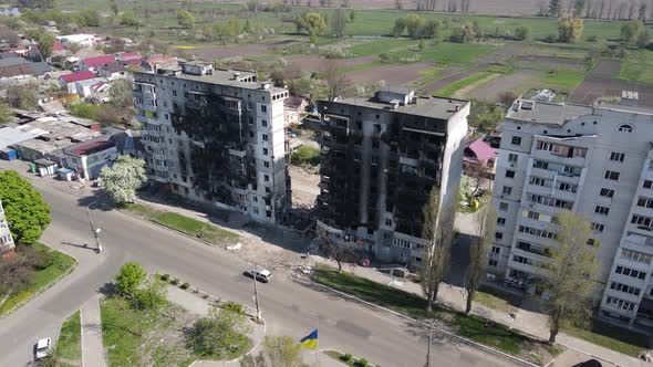 War in Ukraine  Ruined Residential Building in Borodyanka