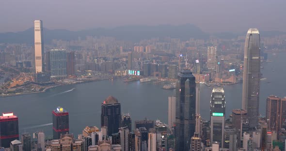 Hong Kong skyline at night