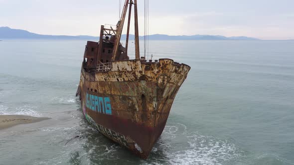 Shipwreck near Gytheion, Greece