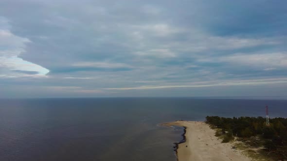 Kolka Cape, Baltic Sea, Latvia. During Autumn Evening Sunset.