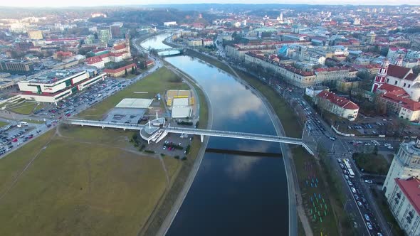 Aerial view of the downtown of Vilnius, Lithuania