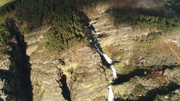 Waterfall in the Mountains