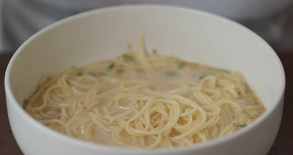 Eat with homemade ramen at home