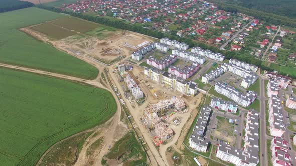 View of the Buildings on the Outskirts of the City