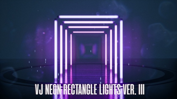 VJ Neon Rectangle Lights Loops Ver.3 - 4 Pack alt