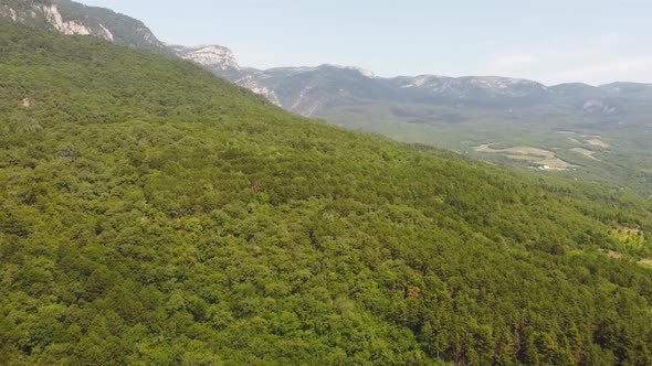 Mountains in the Greenery View From the Air