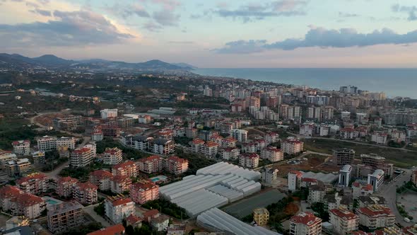 School Aerial View 4 K Alanya Turkey