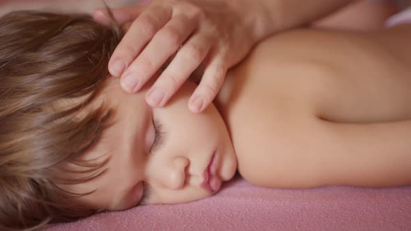 Little Girl Sleep in Her Bed