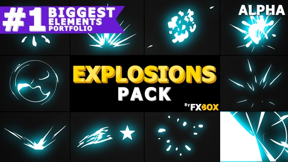 Cartoon Explosion Elements | Motion Graphics Pack alt