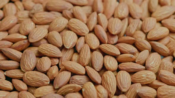 Looped Spinning Walnuts with Shells Closeup Full Frame Background