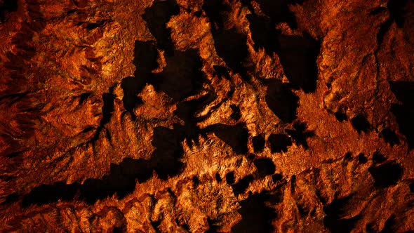 Top Erial View of the Red Rock Canyon