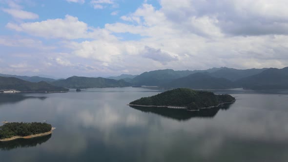 Aerial View of Thousand Island Lake, Hangzhou, China