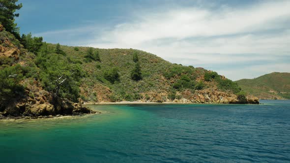 Swim On The Coast Of The Island With Azure Water