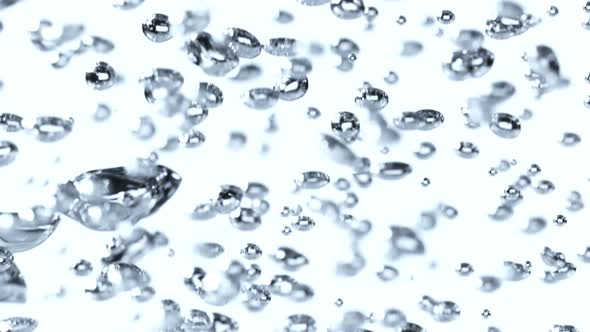 Super Slow Motion Shot of Water Bubbles at 1000Fps.