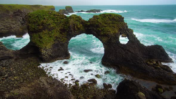 Gatklettur Basalt Rock in Arnarstapi in Iceland