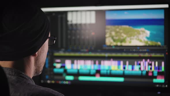 Experienced Video Editor Working on a Big Project