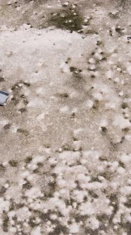 Tanzania  Vertical Video of Low Tide in the Ocean Near the Coast of Zanzibar Slow Motion