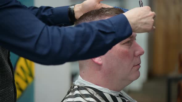 Men's Haircut in Barbershop