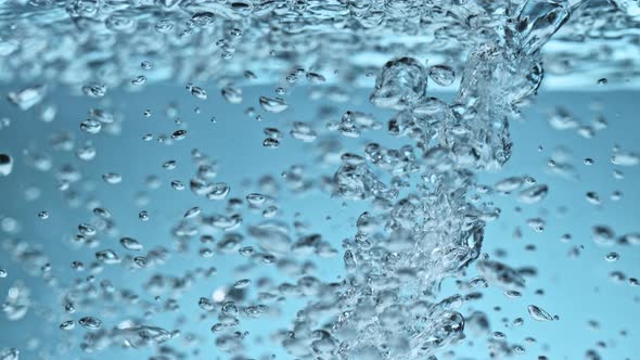 Super Slow Motion Shot of Bubbles in Water at 1000Fps