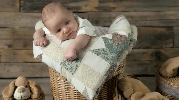 Basket with Small Child