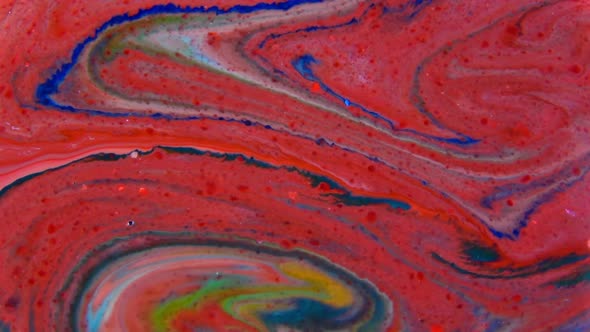 Close Up Of Abstract Colorful Fluid Paint Background Textured 34