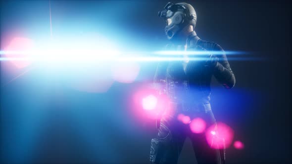 Cyberpunk Young Woman Futuristic Style alt