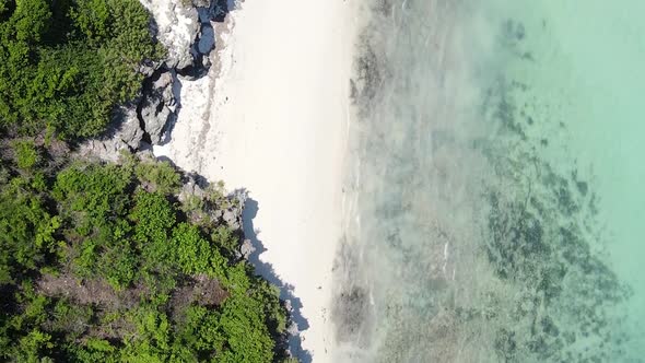 Vertical Video of the Coast of Zanzibar Island Tanzania Slow Motion