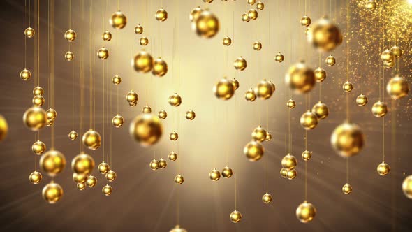 Gold Christmas Ball Background