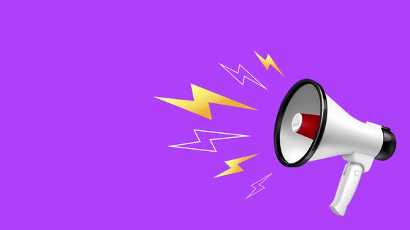 Megaphone Loud Speaker Marketing Handmike Animation