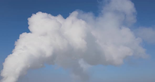 Emission Of Smoke From The Chimney, Polluting The Environment, Cloud, Circular Motion