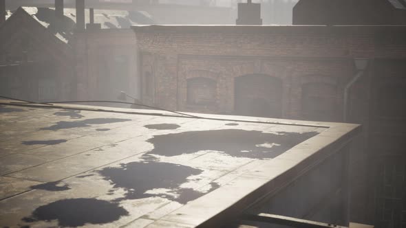 Abandoned Factory Empty Because of the Coronavirus Covid-19 Epidemic alt