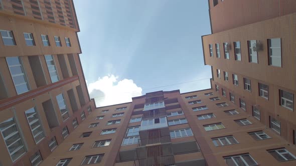 Low angle of an apartment building