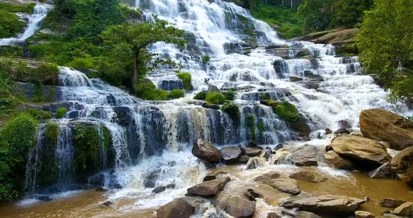 Aerial View of Maeya Waterfall Thailand